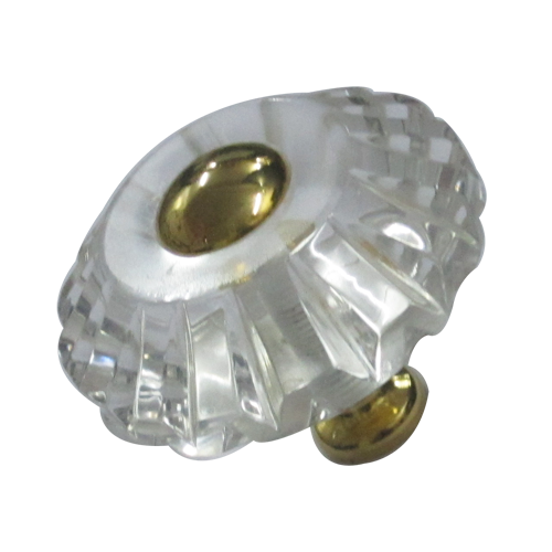 Buy Crystal Knob Size 35mm Transparent/Gold Finish Online