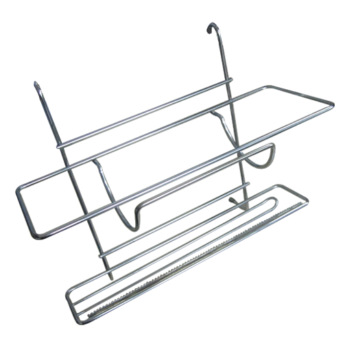 Hanging 2 Tiers Kitchen Roll & Aluminium Foil Holder with Cutter Online