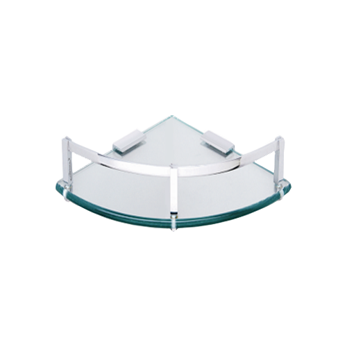 Buy Corner Glass Shelf Polished Chrome Finish in India Benzoville EGL