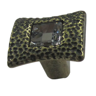 Swarovski Cabinet Knob - Antique Bronze