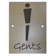 GENTS Signage - 6X9 Inch - Light Wood F