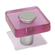 Cabinet Knob - 30mm - Pink/White Alumin