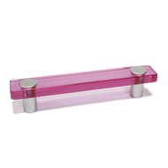 Cabinet Handle - 126mm - Pink/White Alu