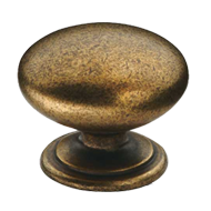 Cabinet Knob - 33mm - Antique Brass Tru