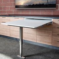 Pull Out Table with single folding leg