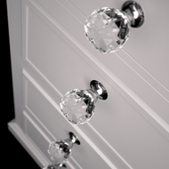 Pull Crystal Cabinet Knob - 25mm - Clea