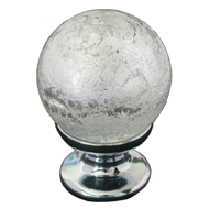 MURANO glass furniture knob transparent