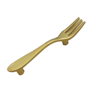 Fork Cabinet Handle - Royal Gold Finis