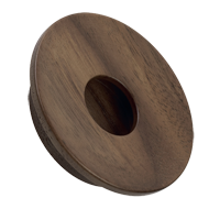 Wooden Knob Belly Button Wallnut Finish