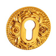 Yale Key Hole Escutcheon - Old Gold Fin