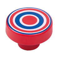 Cabinet Knob with Red - Blue Circles - 
