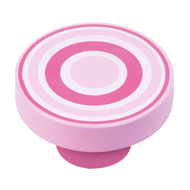 Cabinet Knob with Pink & Magenta Circle