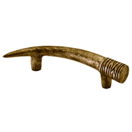 Impala Tusk Cabinet Handle in Left Anti
