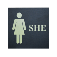 Stickable Signage SHE - Black Matt Fini