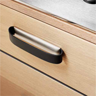 ROLLO Cabinet Pull - 96mm - Leather Gre