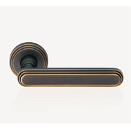 CHIC - Lever Handle on rose in Bronzo F