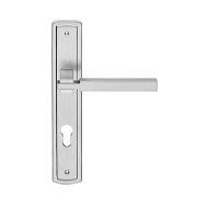 Elle Mortise Handle On Plate - Satin Ch