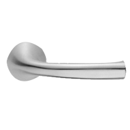 SINUA Lever Handle on Rose in Satin Nic