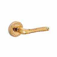Door lever handles set on roses - Gold 