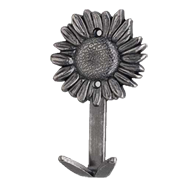 Daisy Towel Hook - Antique Silver Finis