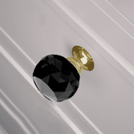GEO black crystal cabinet knob - black/