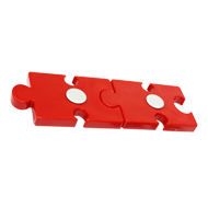 Kids Cabinet Double Puzzle Handle in Re