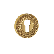 Key Hole Escutcheon - Antique Brass Fin