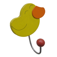 Duck Hook - 1 Peg - Wood/Metal - Multic