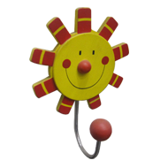 Sun Hook - 1 Peg - Wood/Metal - Multic