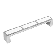 Cabinet Handle - 136mm - White & Bright