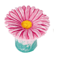 Kids Daisy Cabinet Knob in Pink Colour