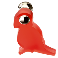 Kids Cabinet Knob Red Parrot with Swive