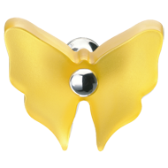 Yellow Butterfly Cabinet Knob
