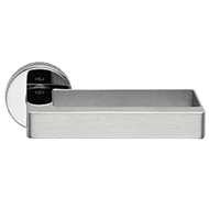 Door Lever Handle - Satin Chrome/Chrome