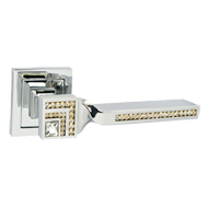 Crystal Lever Handle with Cylinder in c