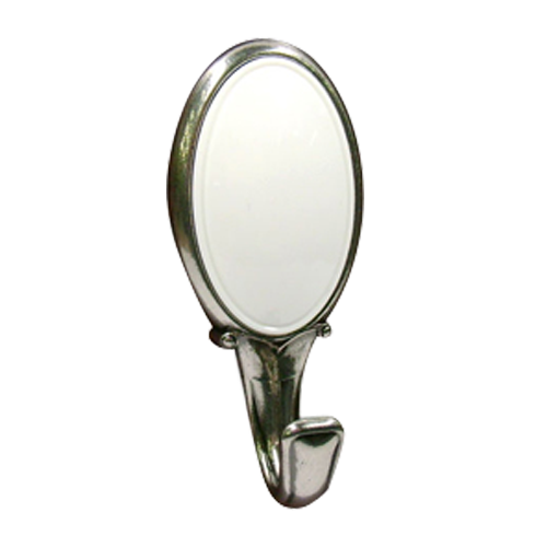 Single Hook - White & Antique Silver Finish - 77mm