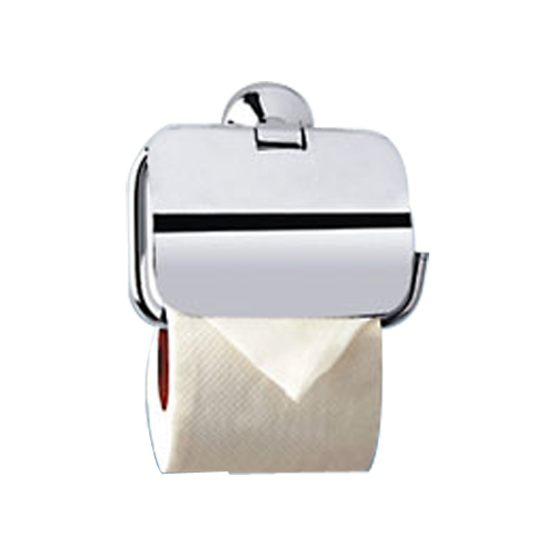 Buy Toilet Paper Holder with Flap Chrome Plated Finish Online in India