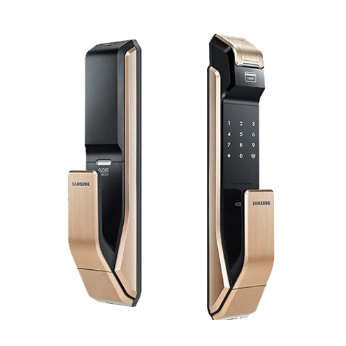 Buy Biometric Push Pull Digital Touch Keypad Lock Rose Gold Colour