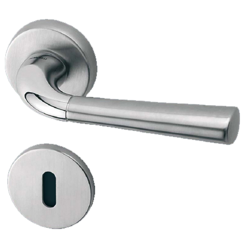Buy S91 Door Lever Handle on Rose Matt Bronze Finish Online in INDIA