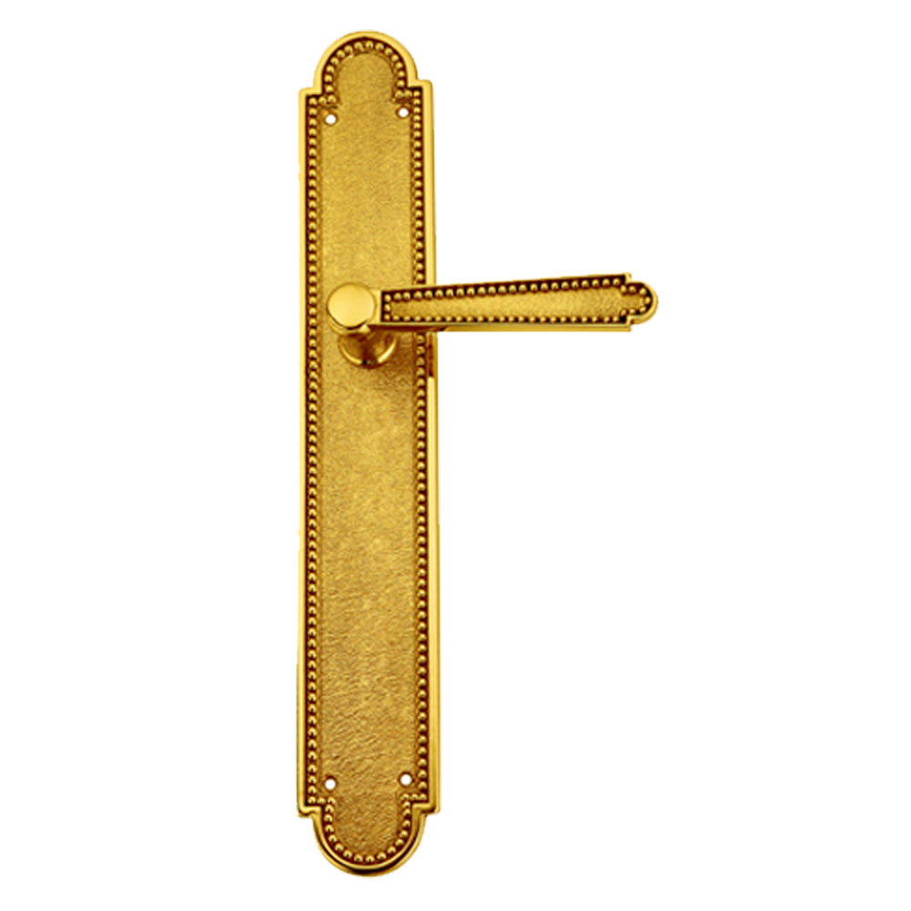 Buy Door Lever Handle on Plate Gold PVD Finish Online in India