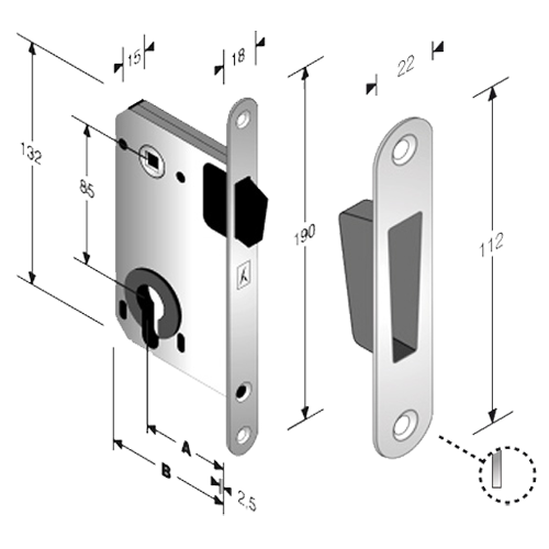 Buy B Two Magnetic Lock Body Polished Chrome Finish Online In