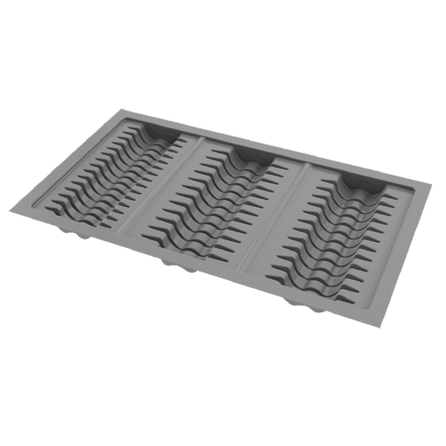 Dish Plate Grey. Antistatic Plastic Material - Grey - 850X450mm - Cabinet - 900