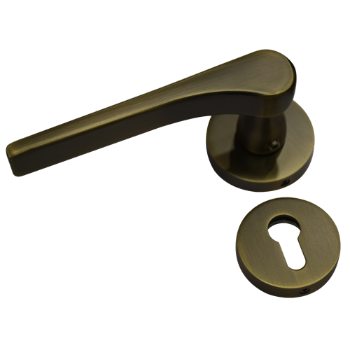 Buy Door Mortise Handle on rose Antique Brass Finish Online in India