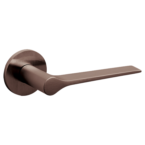 Door Lever Handle On Rose Bronze