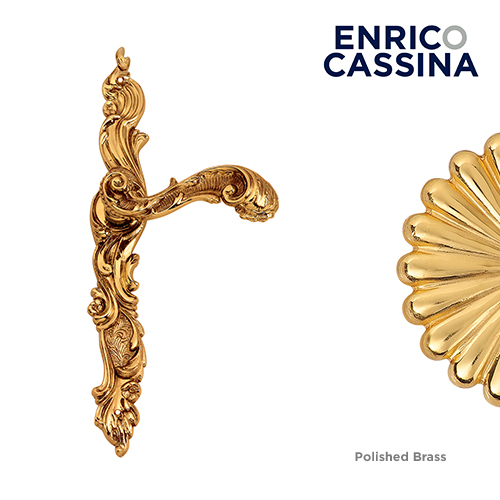 Buy Adelaide Door Lever Handle Polished Brass Finish Online in INDIA