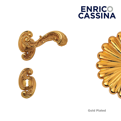 Buy Adelaid Door Lever Handle Gold Plated Finish Online in INDIA