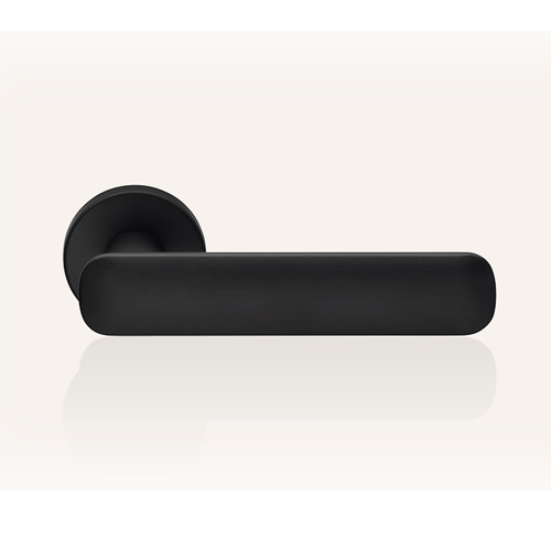 Target Lever Handle on rose - Black Matt Finish