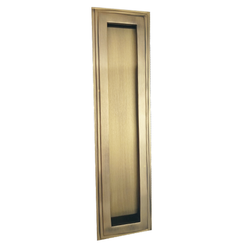 Sliding Flush Handle - 8" - Antique Brass Finish