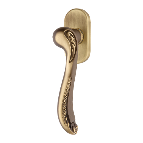 Lady Window Handle with DK movement 4 Click - French Gold Finish