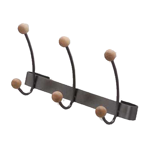 Swing Hook - 3 Peg - Umber Grey Metallic & Beech Clear Lacquered Finish